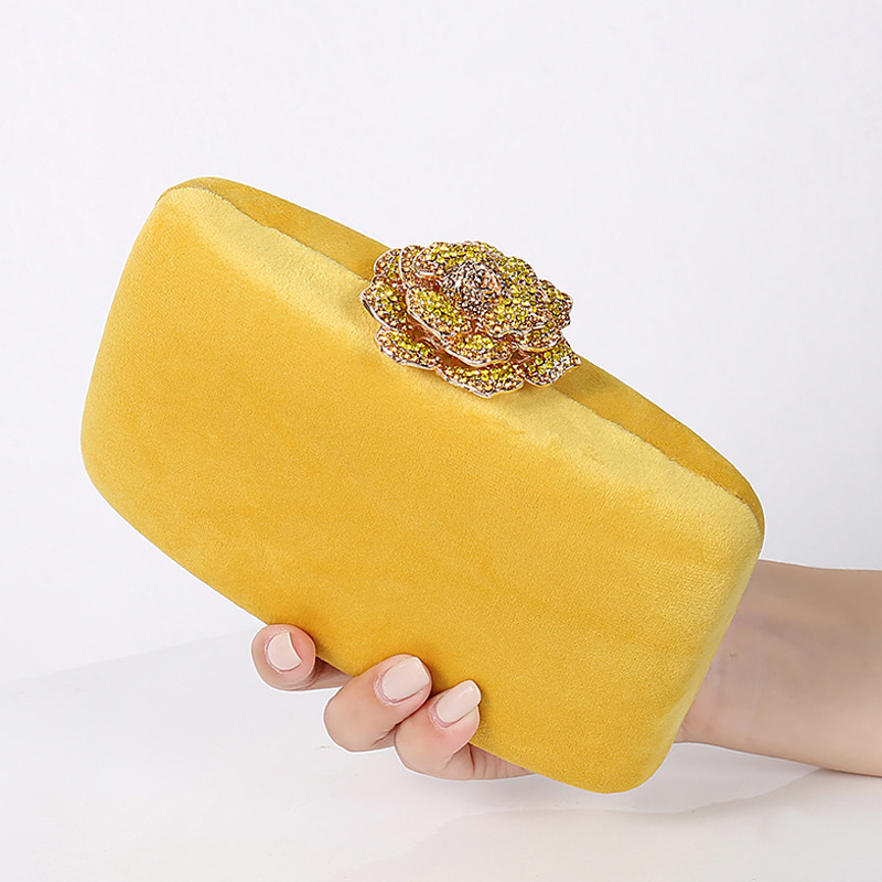 Luxury Bags Yellow - غامض حمل حقيبة الزفاف مخلب الطرف