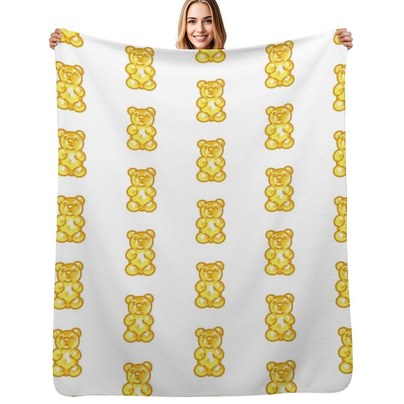 Luxury Bags Yellow - غامي بير - بطانية صفراء ناعمة
