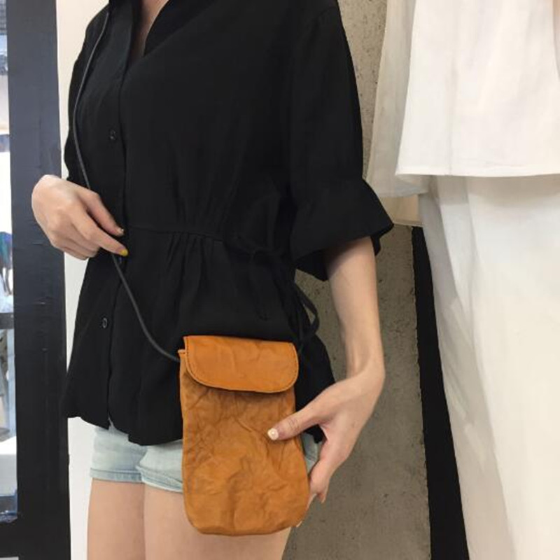 Luxury Bags In Japan - جلد طبيعي حقيبة الهاتف المحمول الخضار