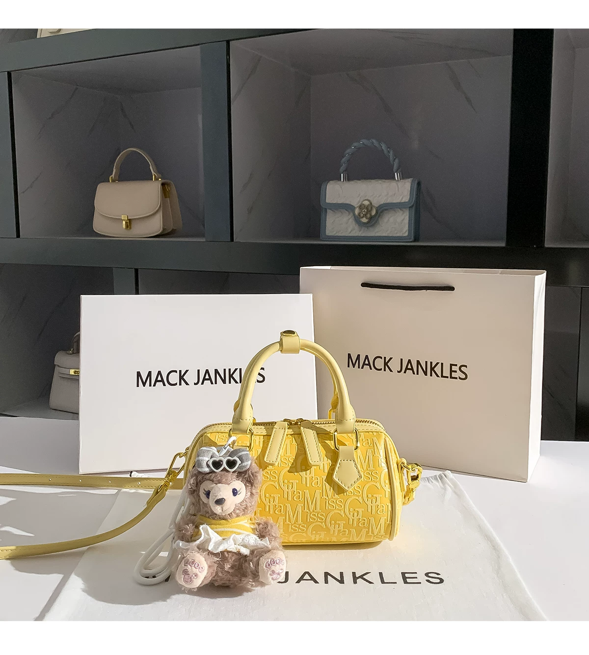 حقيبة أنيقة صفراء بتصميم برميل - مراجعة Luxury Bags Yellow وسعره