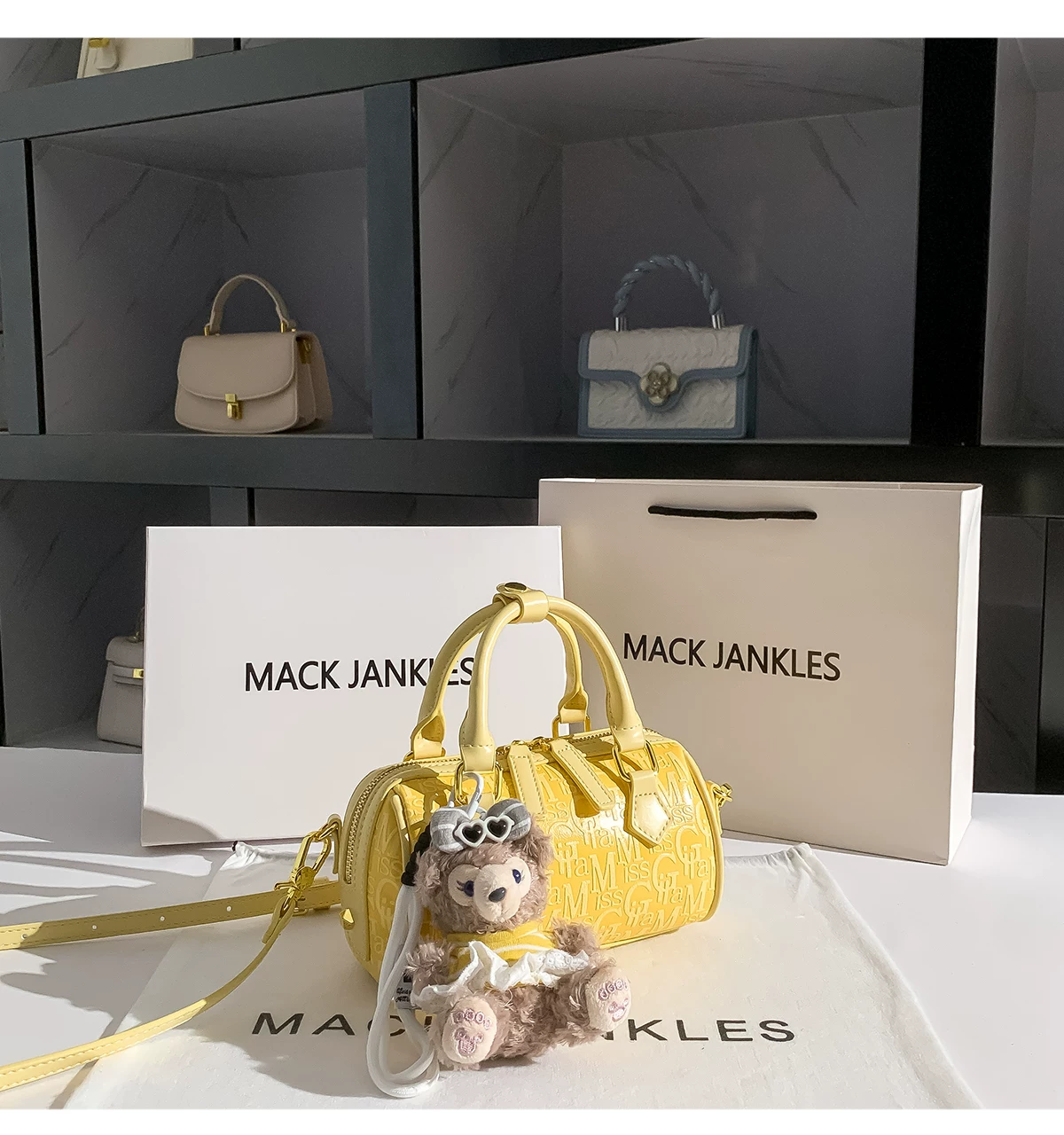 حقيبة أنيقة صفراء بتصميم برميل - مراجعة Luxury Bags Yellow وسعره