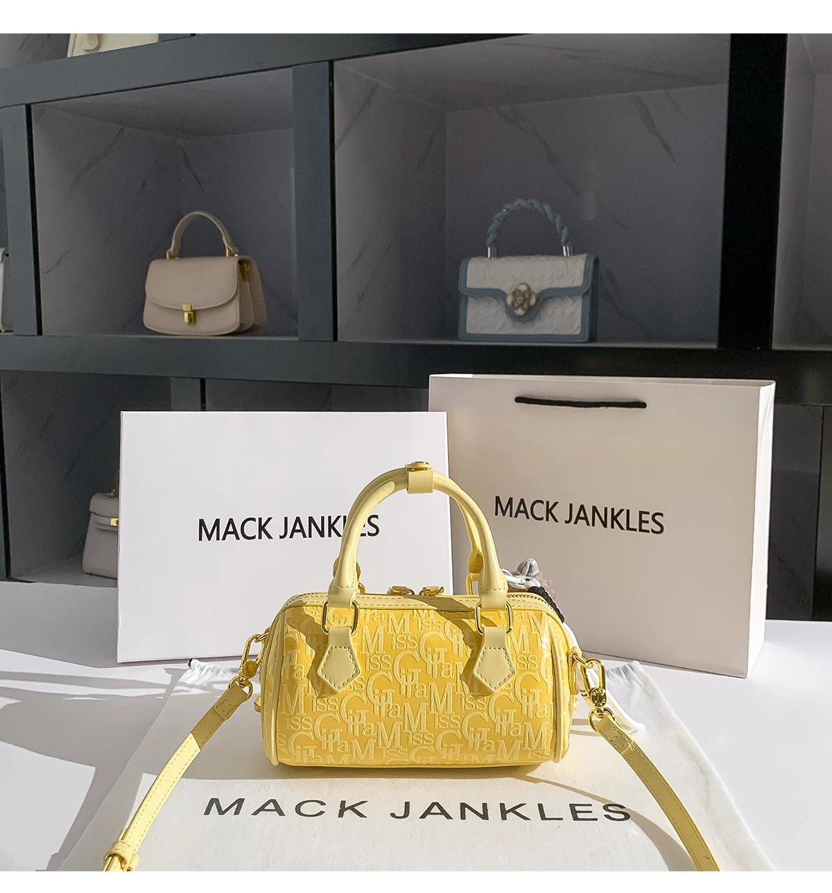 حقيبة أنيقة صفراء بتصميم برميل - مراجعة Luxury Bags Yellow وسعره