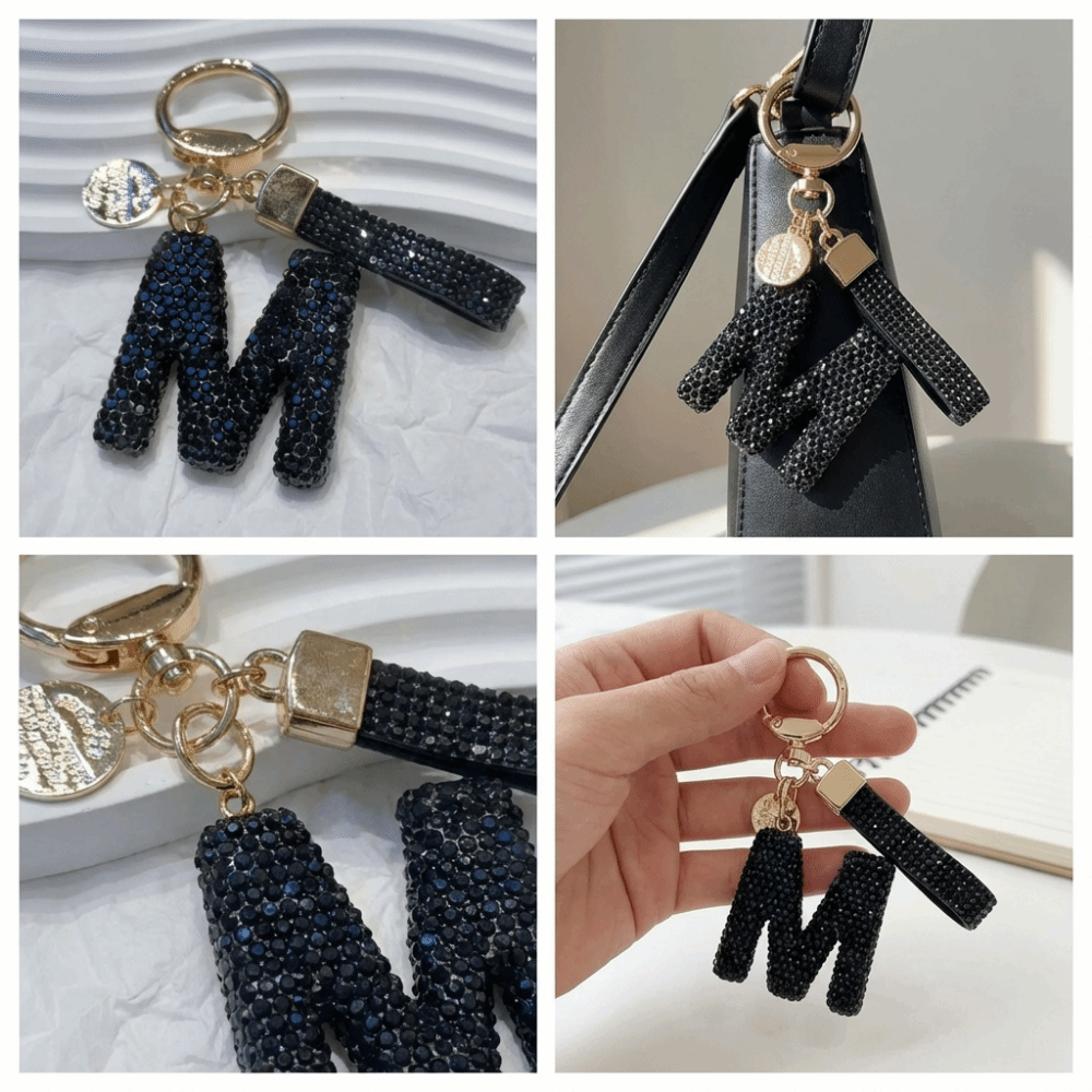 سلسلة مفاتيح فاخرة بحرف كريستا - مراجعة Luxury Bags Yellow وسعره