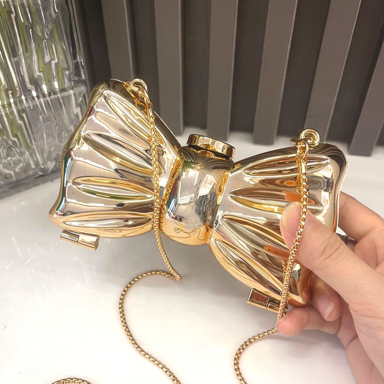 المحافظ الذهبية مساء حقيبة الم - مراجعة Discount Luxury Bags وسعره